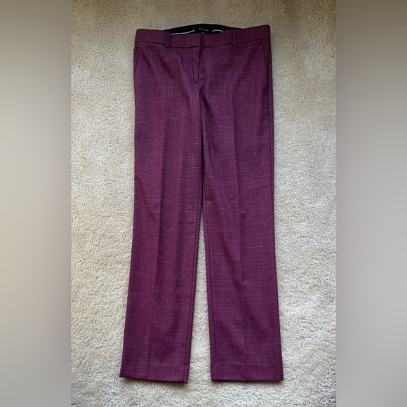 Ann Taylor Women's Burgundy Red Skinny Ankle Dress Pants - Sz 2 - EUC - Stretch - Picture 2 of 9